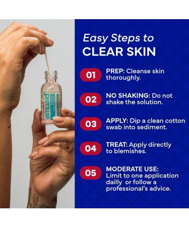 EMUAID Overnight Acne Treatment Gentle Fast-Acting Solution with Salicylic Acid for Adults and Teens Clears Stubborn Pimples Cystic Acne Blackheads Rosacea and Hormonal Breakouts 1oz - Buy Online on GoSupps.com