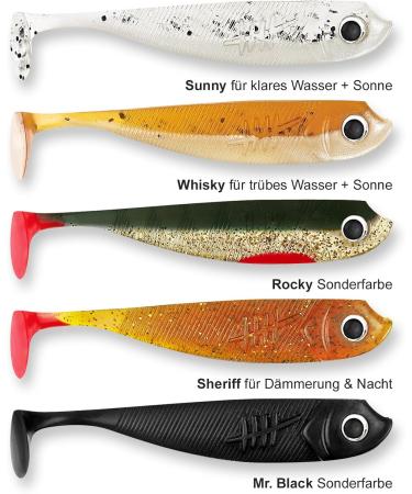 Ultimate Collection: 5 Favorite 7.5cm Rubber Fish Baits for Zander Fishing in Clear Water - International Shipping Available - Buy Online on GoSupps.com