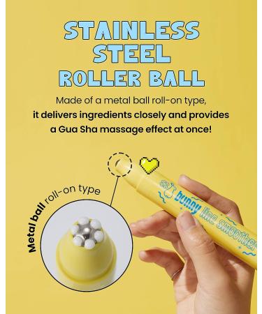 CHASIN' RABBITS Bunny Line Smoother Eye Cream Roller - Vegan Korean Skin Care | Surgical Steel Ball Stick | Eye Roller for Wrinkles, Dark Circles & Bags (0.5oz) - Buy Online on GoSupps.com