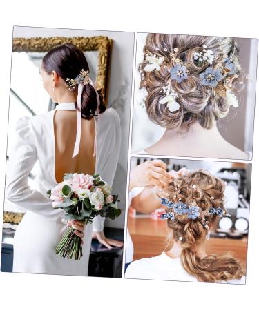 Ipetboom Bridal Comb 4 Sets Bridal Headwear Pearl Headpiece Wedding Hair Clips Bridal Headpiece Rhinestone Hair Clips Pearl Wedding Hair Accessories Blue Tiara The Flowers Hair Piece Bride - Buy Online on GoSupps.com