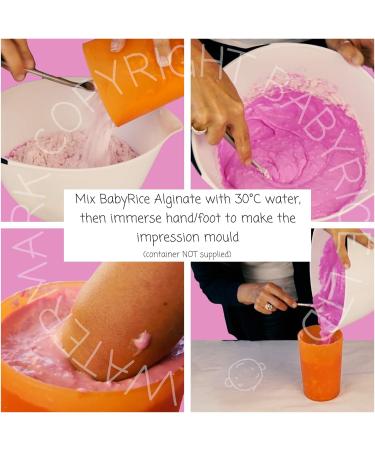 BabyRice Baby Casting Kit in Dark Grey/White | 12x9 Shadow Box Display Frame | Silver Paint for Hand Foot Casts - Buy Online on GoSupps.com