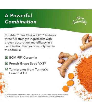 Terry Naturally CuraMed Plus Clinical OPC - 60 Softgels | Brain, Heart & Colon Support | Non-GMO - 30 Servings - Buy Online on GoSupps.com