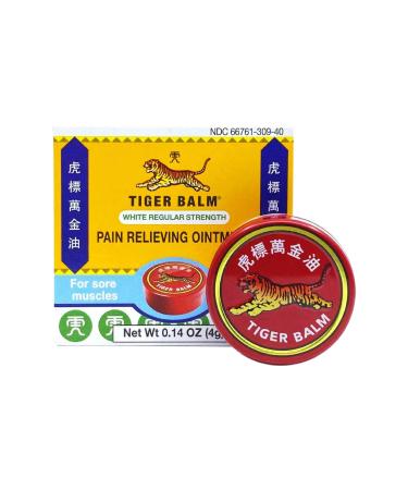 Tiger Balm Pain Relieving White Regular Strength 4g  Travel Size 1