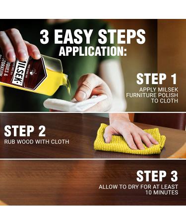 Milsek Antique Restoration Polish w/ Lemon Oil & Microfiber Towel 12oz - ART-1 Cleaner & Cloth - Buy Online on GoSupps.com