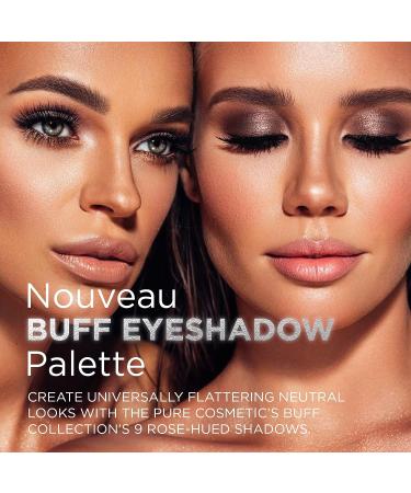 Pure Cosmetics Buff (Rose Shades) Eyeshadow Palette - Nouveau Collection | Ultra-Pigmented Matte & Shimmer Colors | Long-Lasting & Blendable Mineral Formula | Talc-Free & Paraben-Free - Buy Online on GoSupps.com