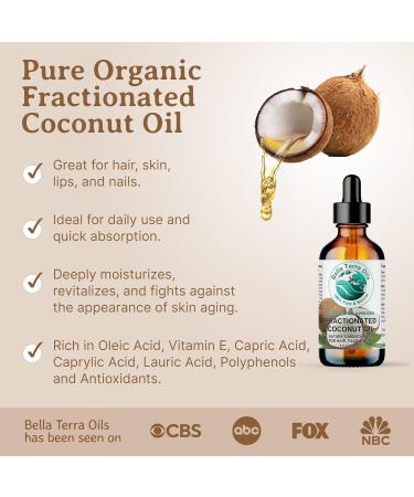 Shop Bella Terra Organic Fractionated Coconut Oil 16 oz - Nutrient-Rich Antioxidants & MCTs for Skin Care & Wellness - International Shipping Available - Buy Online on GoSupps.com