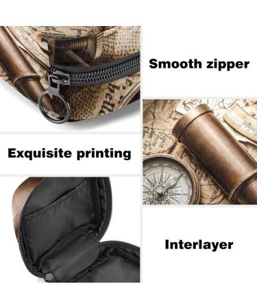 Vintage Quiet Life Compass & Sextant - Stylish Storage Bags for Sanitary Napkins Menstrual Cups & Women's Essentials - Buy Online on GoSupps.com