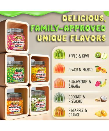 OH MY CHEWY Magnesium Gummies Bundle 2 Bottles (60 Each) Strawberry Banana & Peach Mango - Buy Online on GoSupps.com