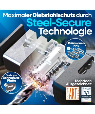 NextCover Folding Lock Bicycle - High-Security Steel Lock with 3 Keys & Holder | Durable 100cm Carbon Steel Bike Lock - Buy Online on GoSupps.com