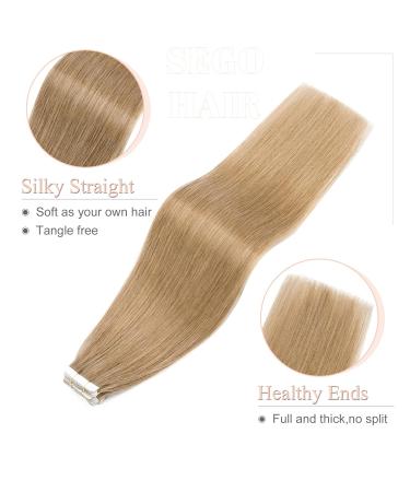 SEGO TAPE Extensions - 20 Tresses 2g/PCs Real Hair Adhesive WEFT - 100% Remy Honey Blond #27 - 30 cm - Buy Online on GoSupps.com