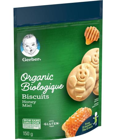 GERBER Organic Biscuits Honey Baby Snacks Biscuits 10+ Months 150 g 6 Pack - Buy Online on GoSupps.com