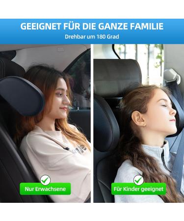Adjustable Leather Car Headrest for Kids & Adults - Breathable Neck Support Pillow (1 Pack) | Ideal for Comfortable Travel - Buy Online on GoSupps.com
