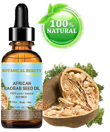Shop 100% Pure Baobab Seed Oil - Natural Cold-Pressed Carrier Oil for Skin Hair & Nails | Rich in Vitamin C | 4 Fl oz - Buy Online on GoSupps.com