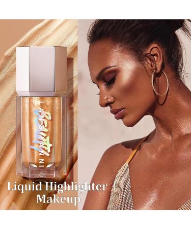 Shimmer Cream Highlighter Stick - Long Lasting & Waterproof (03 Liquid Gold) - Buy Online on GoSupps.com