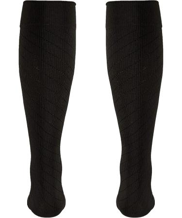 Truform Travel Compression Socks for Men & Women | 15-20 mmHg Knee High Over Calf - Brown X-Large (3-Pack) - Ideal for Travel & Relief - Buy Online on GoSupps.com