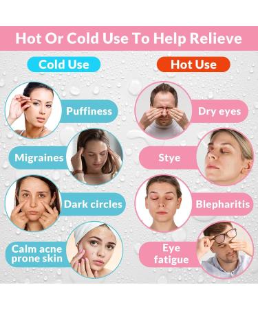 MIVORA Cooling Gel Mask - Hot Cold Therapy for Puffy Eyes, Migraines, Dark Circles - Reusable Sinus Pain Relief - Light Blue-Facebook - Buy Online on GoSupps.com