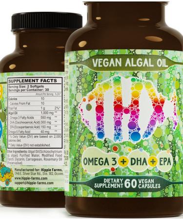 Vegan Omega 3 Algae Oil with DHA EPA - The Ultimate Fish-Less Oil Blend - Buy Online on GoSupps.com