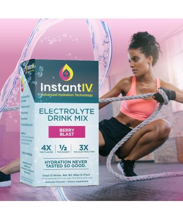 Electrolytes Powder - 3X Electrolytes,1/2 Sugar with Vitamin C, B3, B6, Electrolytes Powder Packets for Hydration, Recovery & Immunity, Vegan & Gluten Free | Berry Blast - 12 Packets Berry Blast 5.25 Pound (Pack of 1) - Buy Online on GoSupps.com
