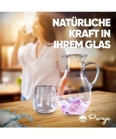 Puraja Gem Water Basic Set | Premium Crystals & Natural Stones: Rose Quartz Amethyst Mountain Crystal - 400g for Water Revival - Buy Online on GoSupps.com