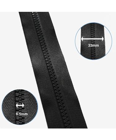 Sawoake 5/8 Inch Separating Jacket Zippers - 2PCS Black Molded Plastic Zipper Bulk for Coats, DIY Sewing Tools - Garment, Bags, Home Textile - Buy Online on GoSupps.com