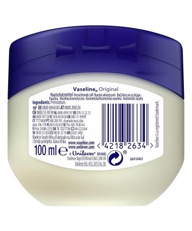 Vaseline Original Protecting Jelly 100ml | Dermatologically Tested Petroleum Jelly for Damaged & Dry Skin - Buy Online on GoSupps.com