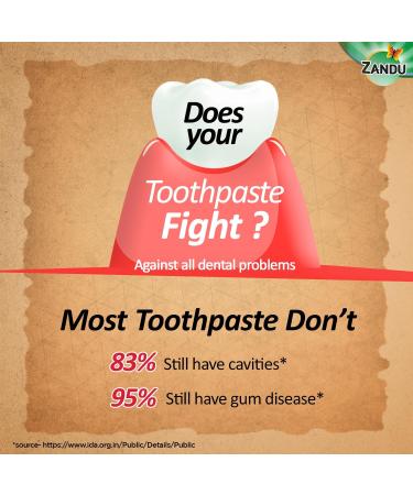Zandu Dantveer 100G - Advanced Ayurvedic Toothpaste with Irimedadi Oil | Fights 9 Dental Problems | Scientifically Proven Oral Care - Buy Online on GoSupps.com