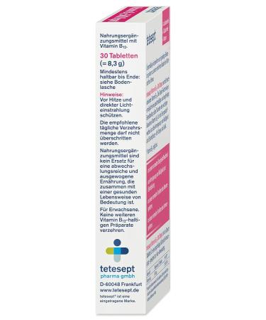 Tetesept Vitamin B12 Depot - High-Dose 500 g for Energy Metabolism - Vegan Mini-Tablets (5 x 30) - Long-Term Health Supplements - Buy Online on GoSupps.com