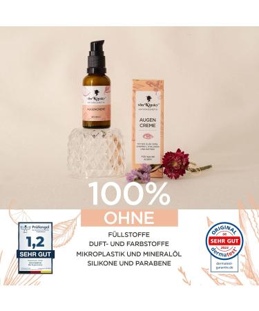 Organic Eye Cream with Aloe Vera Vitamin C & Caffeine - Reduce Wrinkles & Dark Circles - 30ml - Kinsky - Made in Germany - Buy Online on GoSupps.com