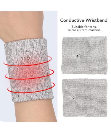 Pwshymi Electrode Massage Wristband - Silver Fiber Conductive Elasticity for Tendonitis - Buy Online on GoSupps.com