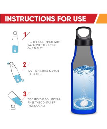 30 All-Natural Tumbler Water Bottle Cleaning Tablets - Stainless, Plastics, Ceramic & Glass - Individually Packed - (1 Pack) - Buy Online on GoSupps.com