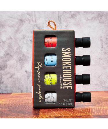 Smokehouse by Thoughtfully Smokehouse Gourmet Lot de 4 chantillons de sauce pour barbecue au miel au bourbon fum sucr et pic et la sauce barbecue au bacon - Buy Online on GoSupps.com