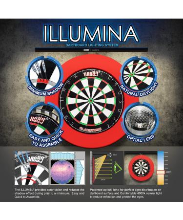 ONE80 ILLUMINA Dartboard Lighting System - Natural Sunlight Effect, Minimum Shadow Design - Dartboard and Surround Not Included - Buy Online on GoSupps.com