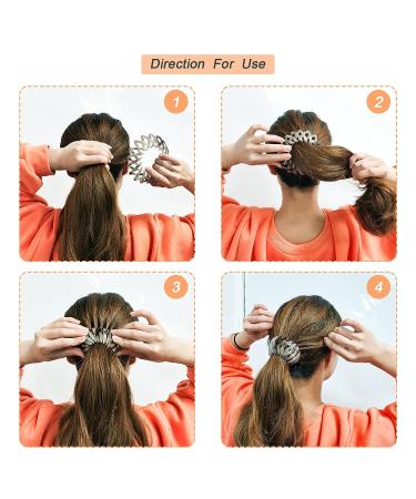 Colorful Bird Nest Hair Holder Set - 7 PCS Plastic Ball Bun Ponytail Hair Clips for Women - Buy Online on GoSupps.com