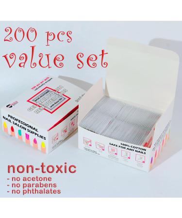 Nail Polish Remover Pads - 200 Pack Non Acetone Wipes for Home & Professional Use - Individually Wrapped Travel Kit - Buy Online on GoSupps.com