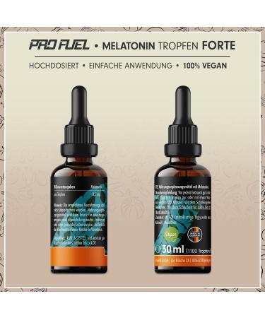 Melatonin Drop Forte 2x30ml - 1100 Drops 0.5mg Each - Alcohol-Free Vegan High-Dose Sleep Support - Lab Tested 2-Pack - Buy Online on GoSupps.com