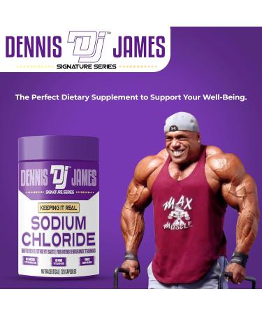 Dennis James Signature Series Sodium Chloride 1000mg | 120 Capsules | Electrolyte Support Hydration Balance & Muscle Function | Non-GMO | 120 Servings - Buy Online on GoSupps.com