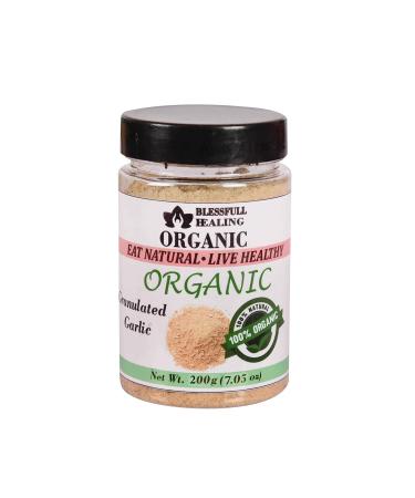 Blessfull Healing Organic Granulated Garlic 200 Gram Airtight Container (Packing May Vary) 200 Gram 7.05 oz