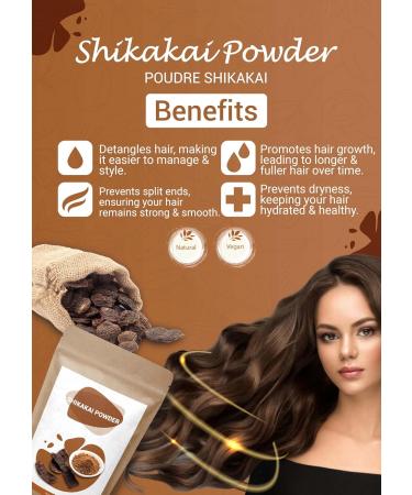 Pure &amp; Natural Shikakai Powder Gentle Cleansing and Nourishment Adds Shine and Smoothness to Hair - Buy Online on GoSupps.com