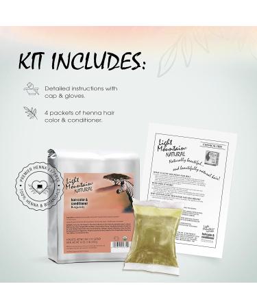 Light Mountain Burgundy Henna Hair Color & Conditioner - Organic Chemical-Free Semi-Permanent Hair Dye for Men & Women - 16 Oz - Buy Online on GoSupps.com