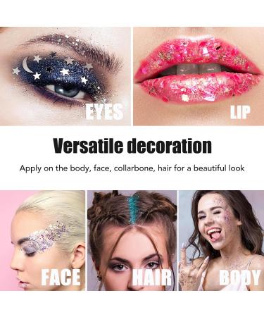 SUPYINI Glitter Pen Body Glitter Pen Waterproof Long Lasting Shiny Glitter Face Gel Hair Accessories Makeup Party Human Body Painting - Buy Online on GoSupps.com