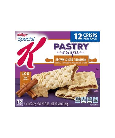 Kellogg's Special K Pastry Crisps 100 Calorie Snacks Brown Sugar Cinnamon - 96 Crisps (8 Boxes) - Buy Online on GoSupps.com