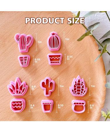 KEOKER Clay Cutters - 10 Cactus and Potted Plant Shapes for Polymer Clay Earrings and Jewelry Making - Buy Online on GoSupps.com