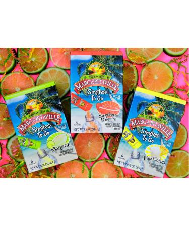 Margaritaville Singles To Go Water Drink Mix - Pina Colada Flavored  Non-Alcoholic Powder Sticks (12 Boxes with 6 Packets Each - 72 Total Servings)  0.65 Ounce (Pack of 12) - Buy Online on GoSupps.com