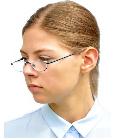 Shop Mini Half Round Metal Reading Glasses - 2.5 Diopters Stainless Steel Spring Hinge for Men & Women | International Shipping Available - Buy Online on GoSupps.com