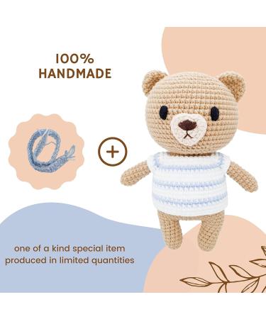 FRILY Crochet Bear - Small Knitted Amigurumi Toy for Kids and Adults - Handmade 7.5 Blue Stuffed Animal - Buy Online on GoSupps.com