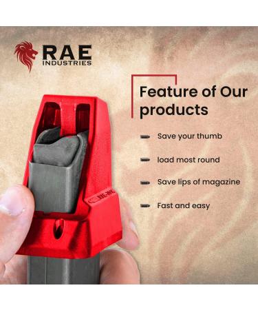 RAEIND Universal Speedloader for 9mm Double Stack Handguns - Red - Buy Online on GoSupps.com