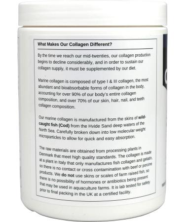 Wild Caught North Sea Cod Marine Collagen Peptides (400g) | 1.5X Absorption Protein Powder | Amino Acids for Bone, Joint, Gut, Hair & Skin | Halal Kosher Keto | 40 Servings - Buy Online on GoSupps.com