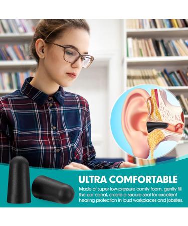Buy 150 Pairs Foam Earplugs for Sleeping | Individual Bagged Noise Cancelling Earplugs for Work Snoring & Construction - Black - Buy Online on GoSupps.com