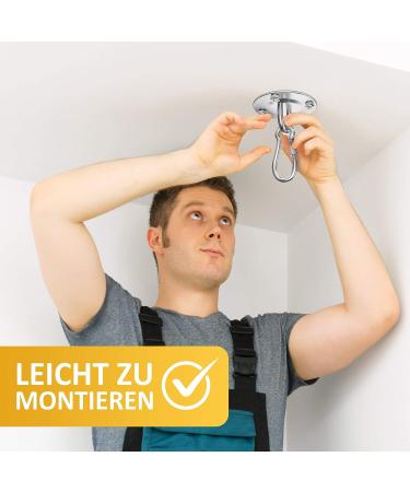 Master Factory Ceiling Hooks for Boxing Bags | 400kg Load Capacity | Bombproof Punching Bag Bracket | Ideal Ceiling Holder with German Instructions | Stainless Steel - Buy Online on GoSupps.com