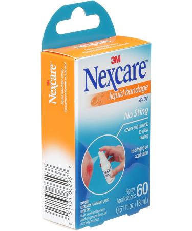 Nexcare No-Sting Liquid Bandage - 0.61 Fl Oz (Pack of 1) | Fast Healing Formula - Buy Online on GoSupps.com
